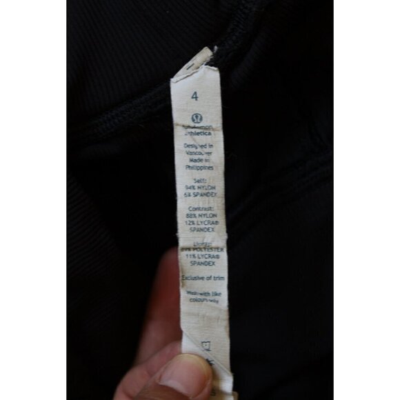 Lululemon Street to Studio Women's Crop pants Black Size 4 Yoga Gym Dance - Picture 8 of 8